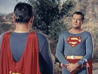 Superman talks to himself.