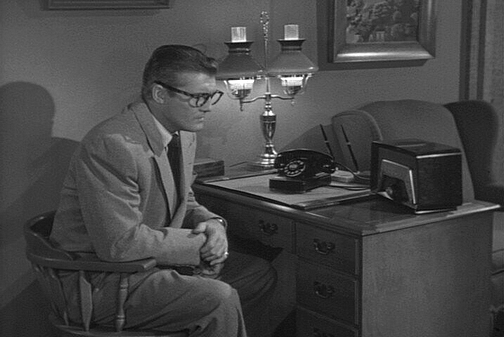 At home by the scanner.