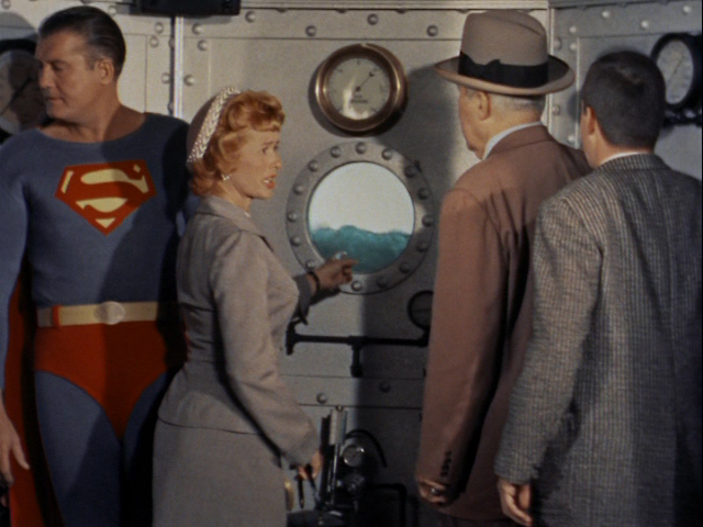 The bathysphere sinks to the bottom.