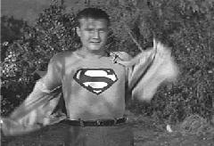 After Burt stops the mail truck, it's Superman to the rescue.